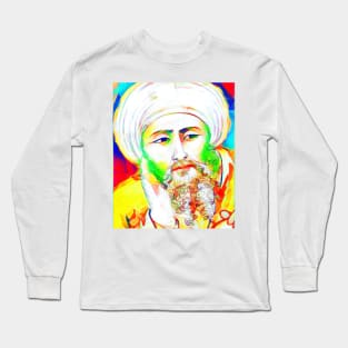 Averroes Colourful Portrait | Averroes Artwork 11 Long Sleeve T-Shirt